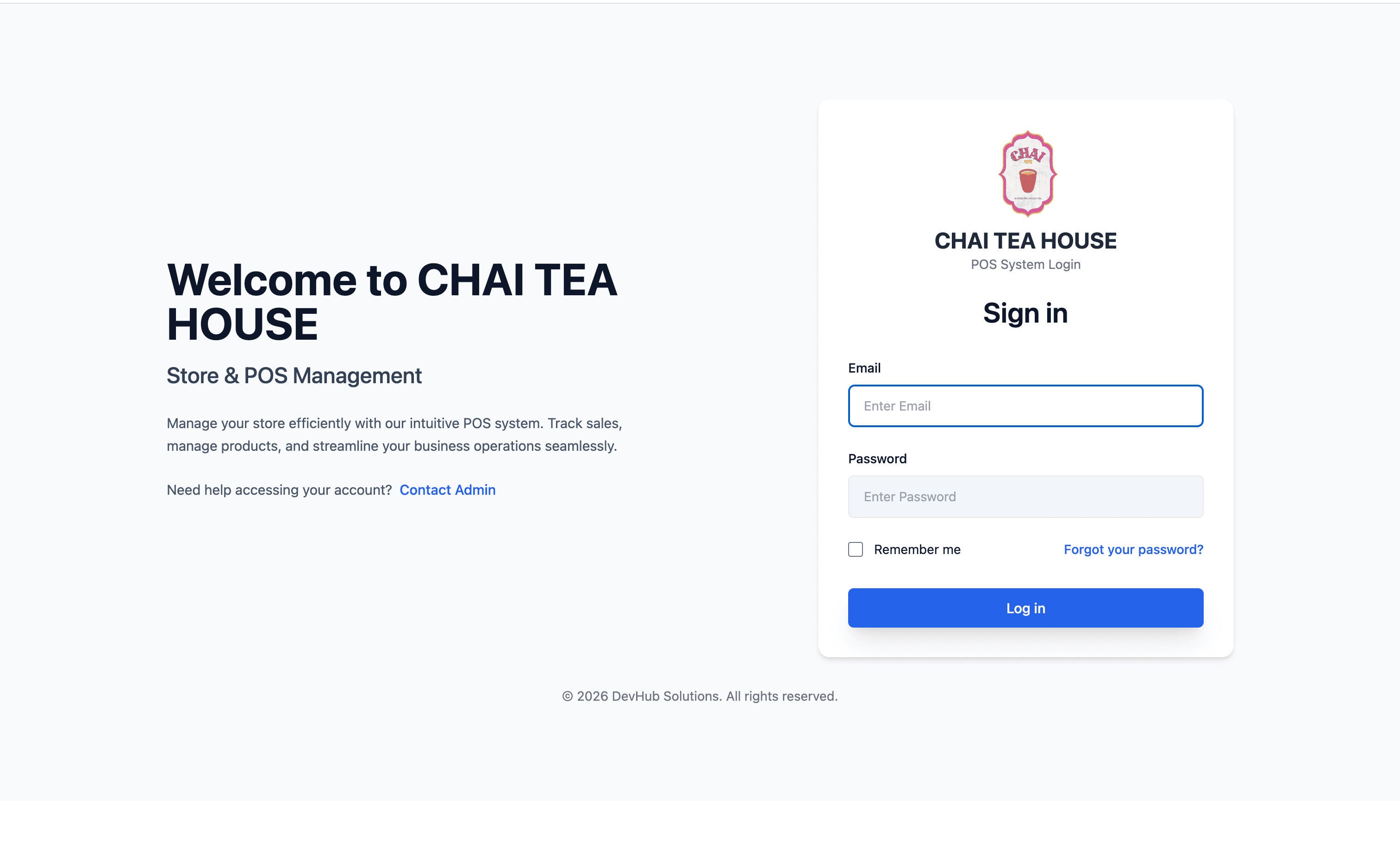 Web and Mobile POS | Chai Tea House PH (Cebu City, PH)