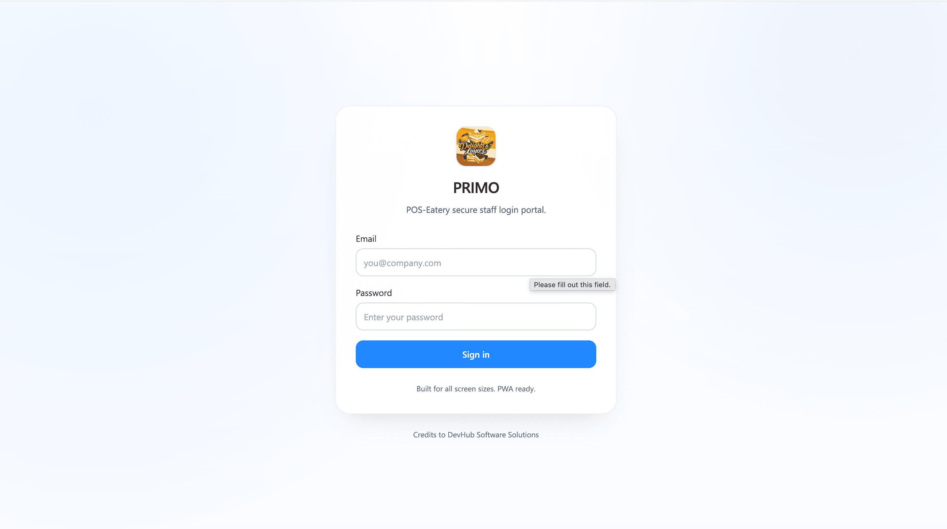 PRIMO POS-Eatery