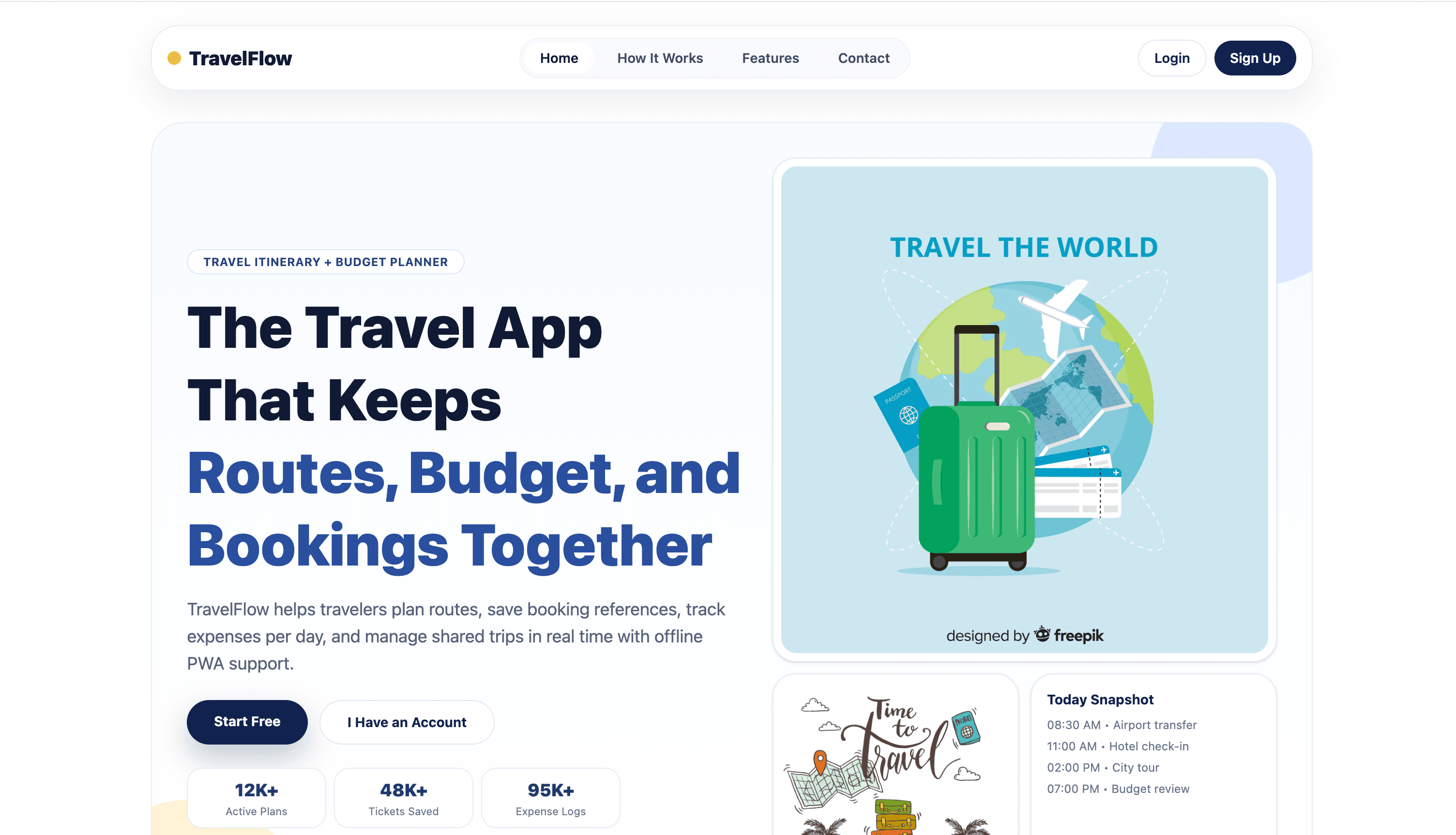 TravelFlow Web App